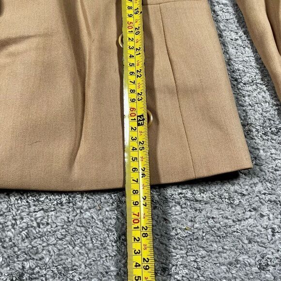 Escada Margaretha Ley Double Breasted Mustard Tan Blazer Suit Jacket - Picture 9 of 9